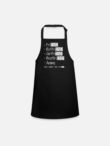 Anime Tees For Girls Boys Women Men, Anime Lover - Tablier Enfant - noir - Devant