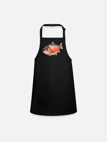 Salmon Salmon - Children's Apron - black - Front