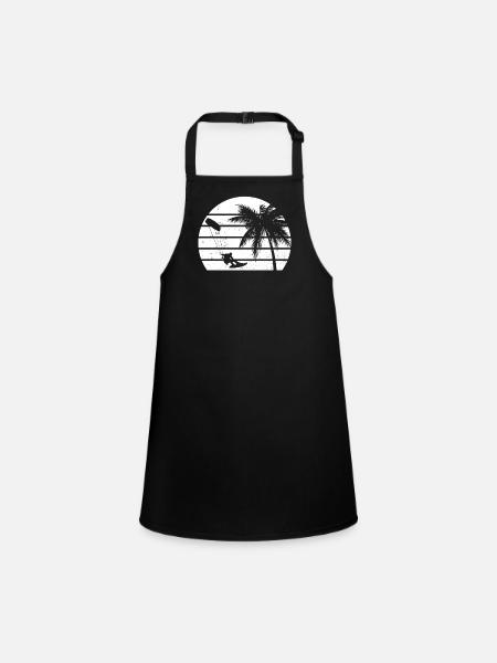 Kitesurf Sports nautiques Kiteboarding Kitesurfeur - Tablier Enfant - noir - Devant