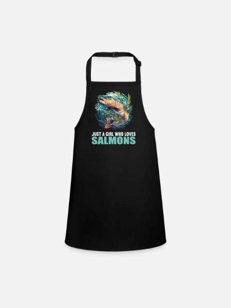 Salmon Salmon - Children's Apron - black - Front