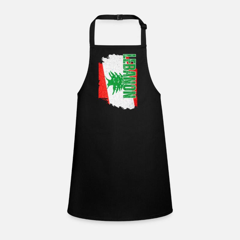 Drapeau vertical du Liban, I Love Lebanon Tablier Enfant