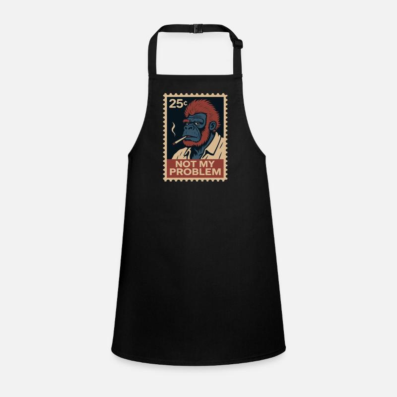 Not my problem: monkey with attitude Children's Apron