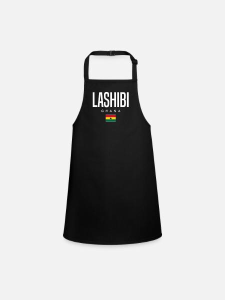 Lashibi, Ghana - Tablier Enfant - noir - Devant
