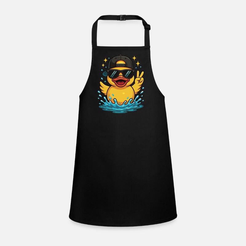 Cool Rubber Duck Sunglasses Peace Sign Water Children's Apron