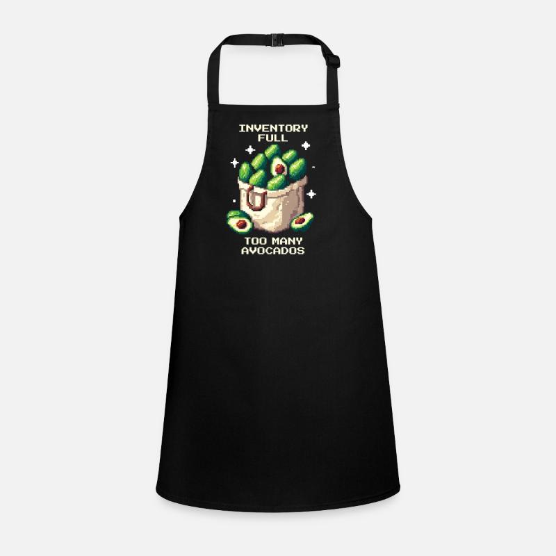 Inventory Full | Avocado Overload in pixel style Children's Apron