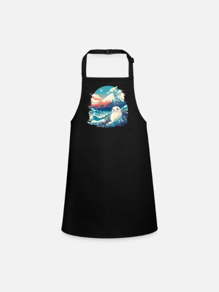 Seals, Seal - Children's Apron - black - Front