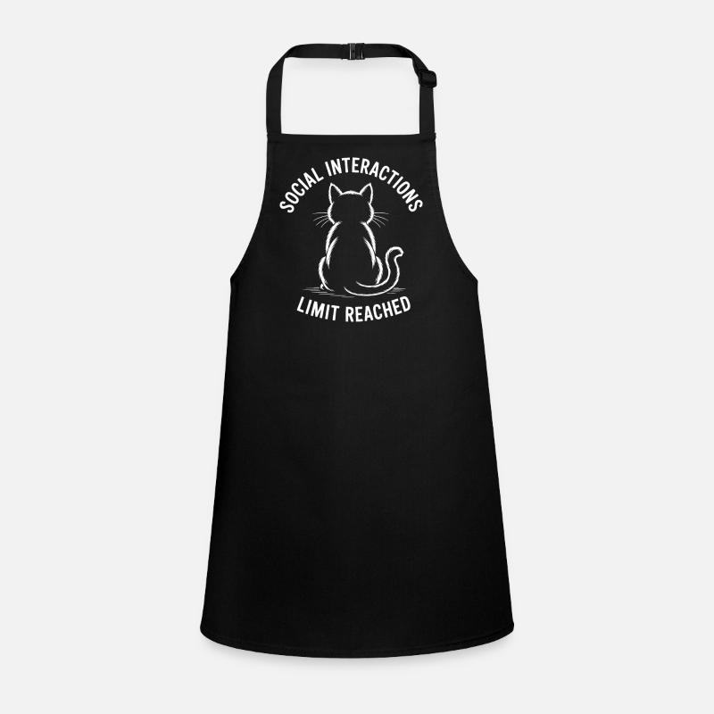 Social Interactions Limit Reached Introvert Cat Children's Apron