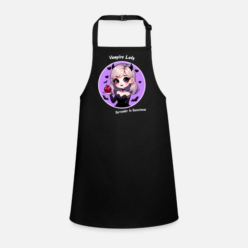 Cute Vampire Lady Kawaii Helloween Girl Devil Children's Apron