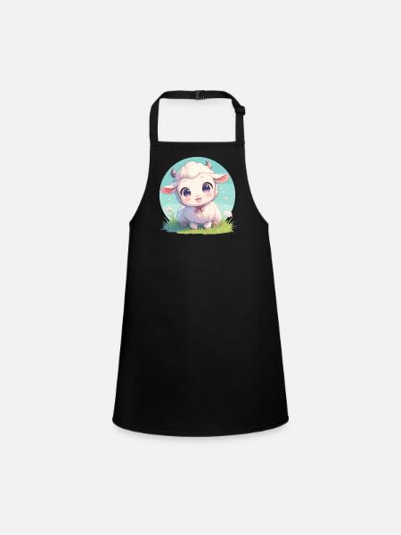 Sheep Sheep - Children's Apron - black - Front