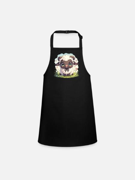 Sheep Sheep - Children's Apron - black - Front