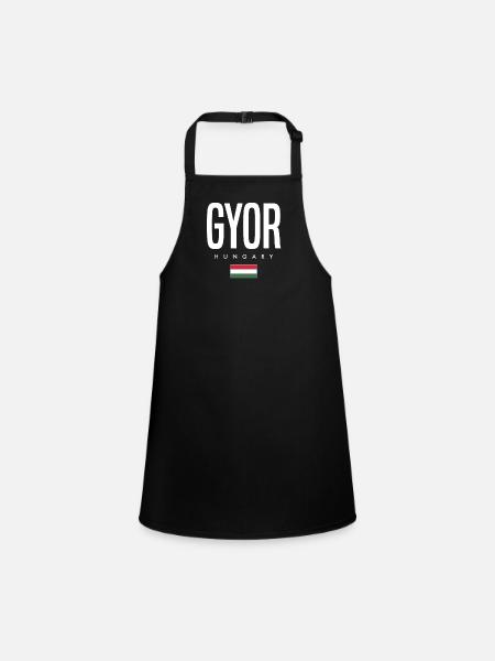 Gyor Hungary - Children's Apron - black - Front
