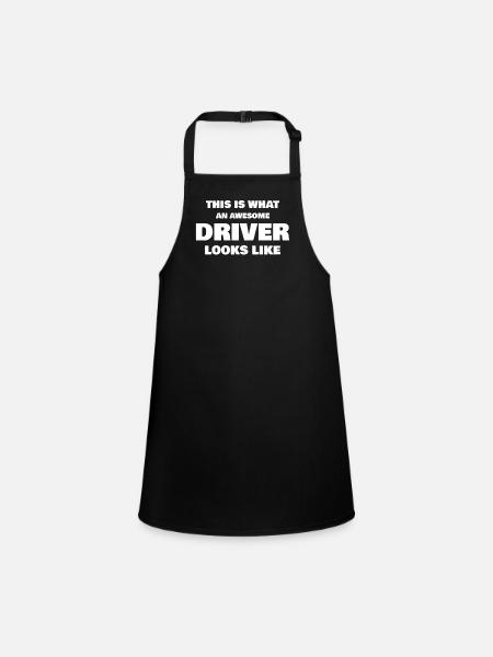 This Is What An Awesome Driver Looks Like - Schürze für Kinder - Schwarz - Vorne