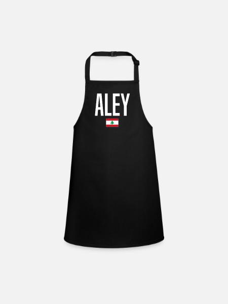 Aley, Liban - Tablier Enfant - noir - Devant
