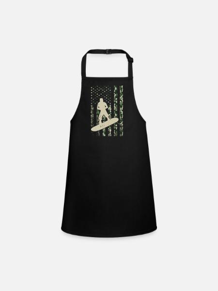 Wakeboard US Flag Wakeboard Wakesurf - Tablier Enfant - noir - Devant