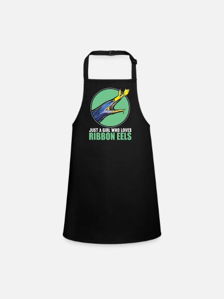 Nasal Moray Eel Ghost Moray - Children's Apron - black - Front