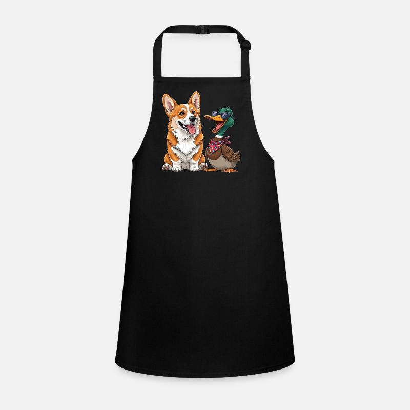 Corgi et canard Tablier Enfant