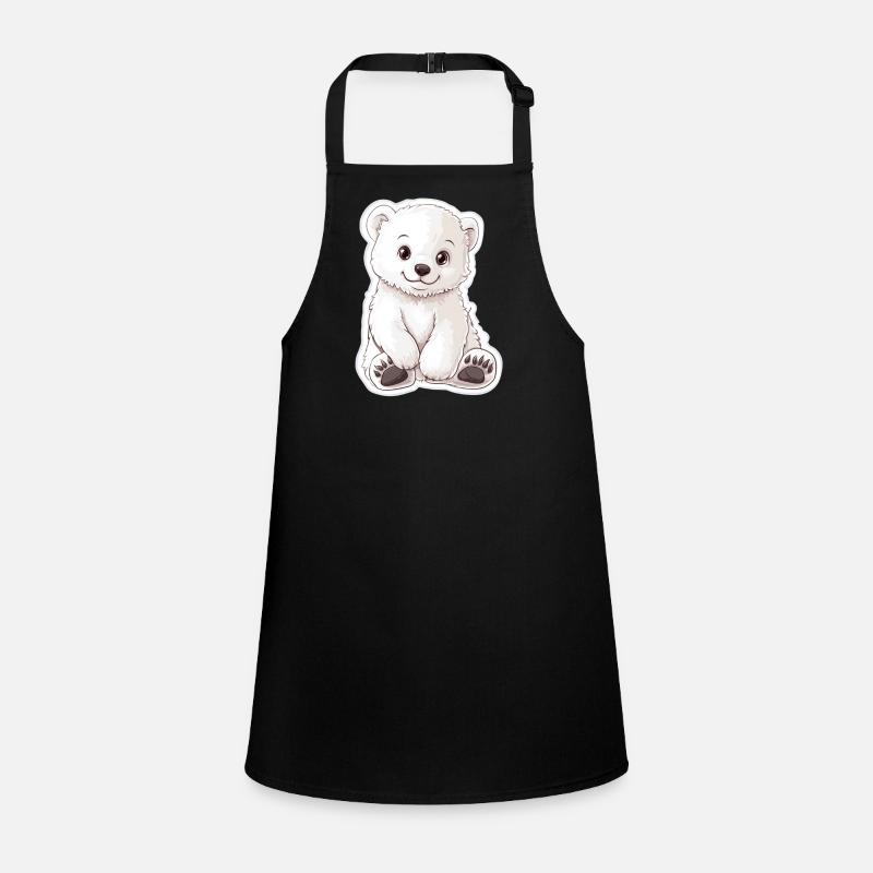 Polar Bear Illustration – Arctic Animal Motif Children's Apron