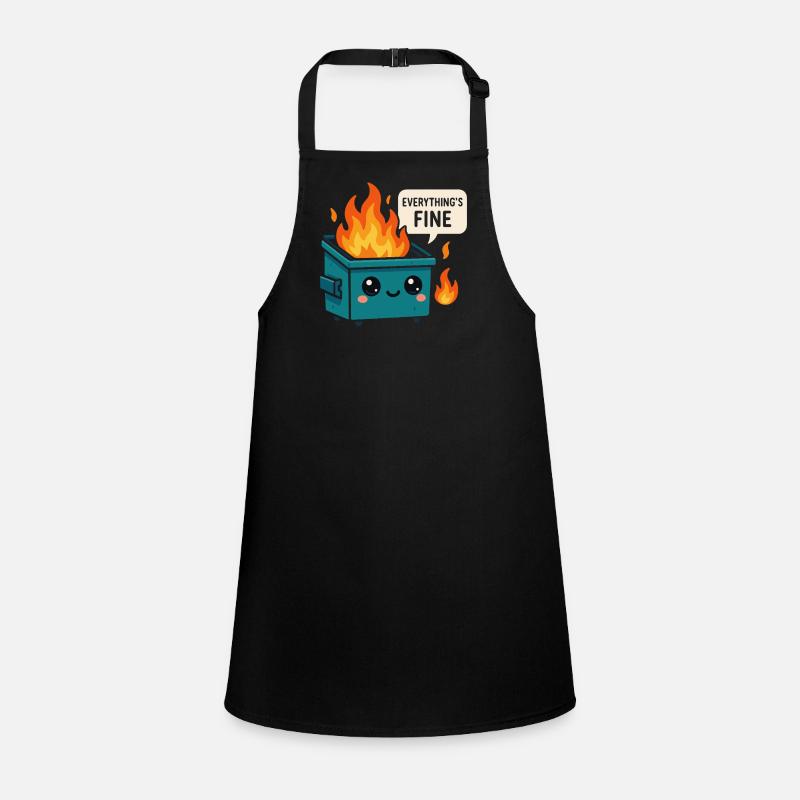 Dumpster Fire Meme Children's Apron