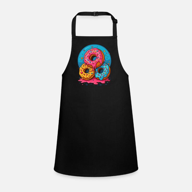 Three colorful donuts with icing and sprinkles Children's Apron
