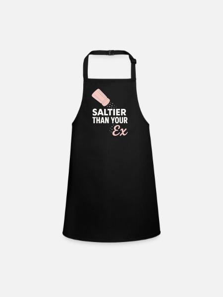 Salt Lover Sodium Dependent Nacl Meme - Children's Apron - black - Front