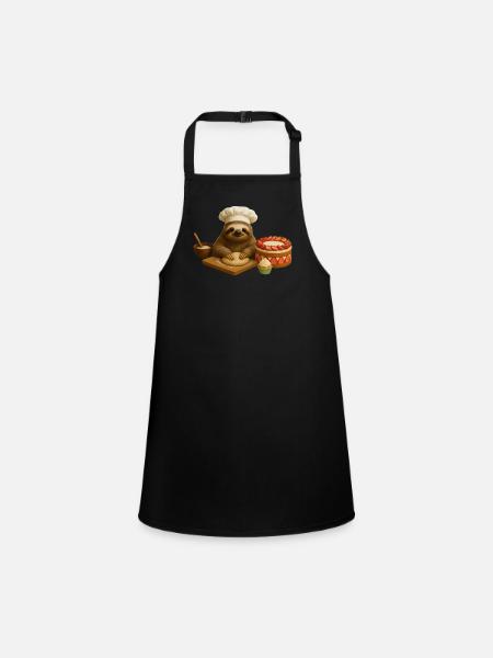 Cuisson des paresseux - Tablier Enfant - noir - Devant