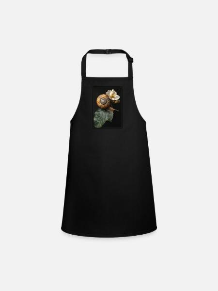 Schnecken Schnecke - Schürze für Kinder - Schwarz - Vorne