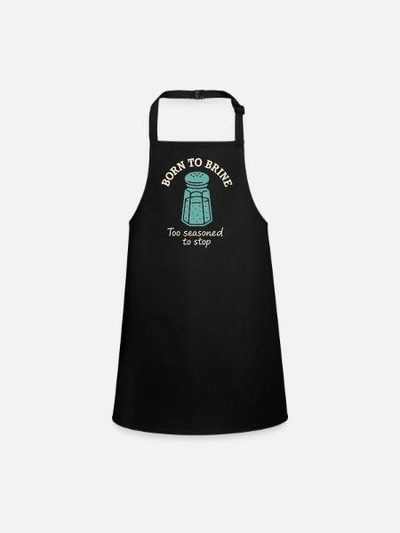 Salt Lover Sodium Dependent Nacl Meme - Children's Apron - black - Front