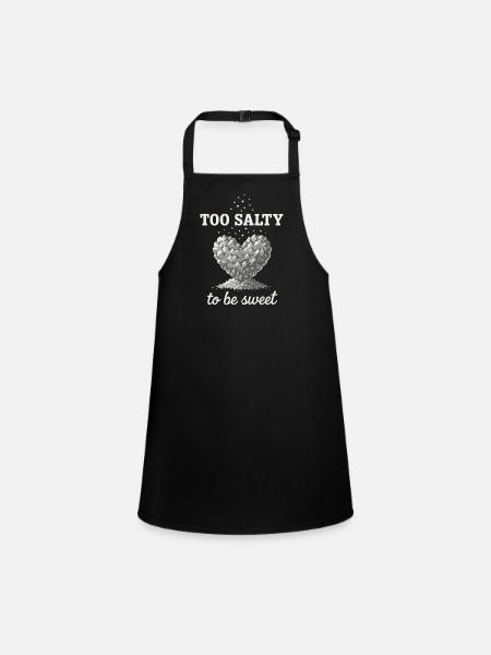 Salt Lover Sodium Dependent Nacl Meme - Children's Apron - black - Front