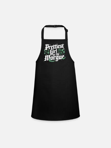Prettiest Girl – Sarcastic Goth Shirt - Children's Apron - black - Front