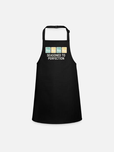 Salt Lover Sodium Dependent Nacl Meme - Children's Apron - black - Front