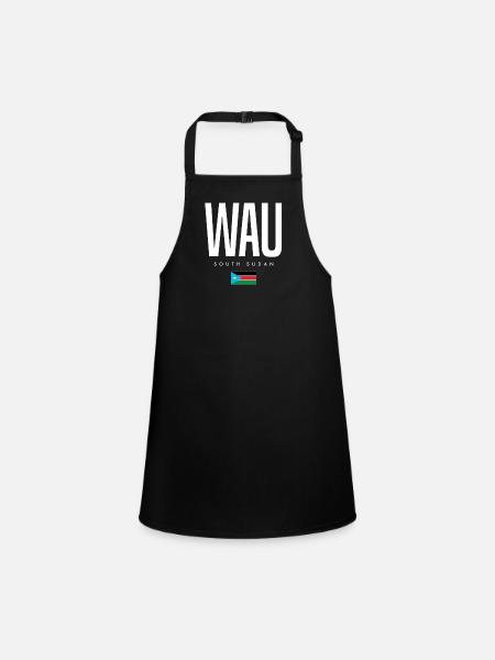 Wau South Sudan - Children's Apron - black - Front