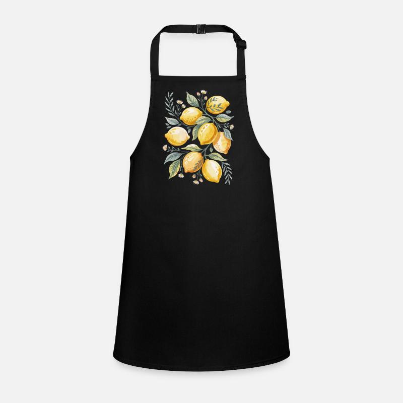 Fresh lemons with leaves motif Children's Apron