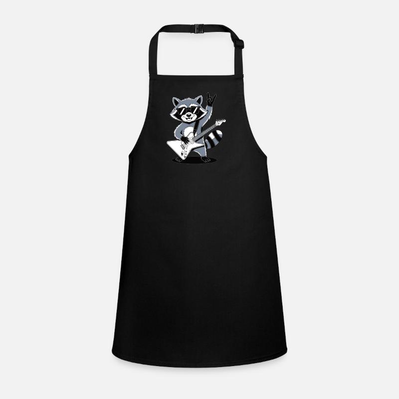 Rock Raccoon – with Guitar & Rock Style Children's Apron