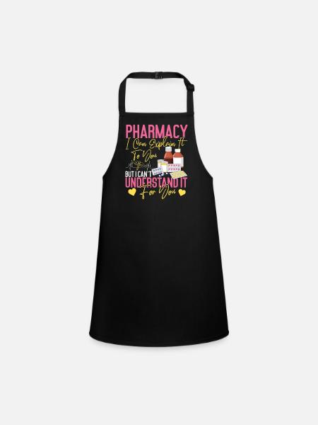 Pharmacy Tech Technician - Schürze für Kinder - Schwarz - Vorne