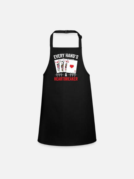 Binochle Heartbeat Pinochle Heartbeat Benoggel - Tablier Enfant - noir - Devant