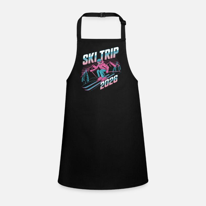 Ski Trip 2026 Illustration Children's Apron