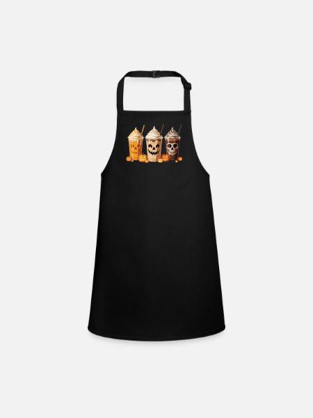 T-shirt boissons d’Halloween - Tablier Enfant - noir - Devant