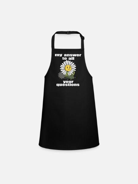 Blume expresses his opinion - Children's Apron - black - Front