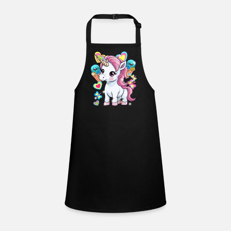 Einhorn Kinder Mädchen Jungen Eis Eiskrem Schürze für Kinder