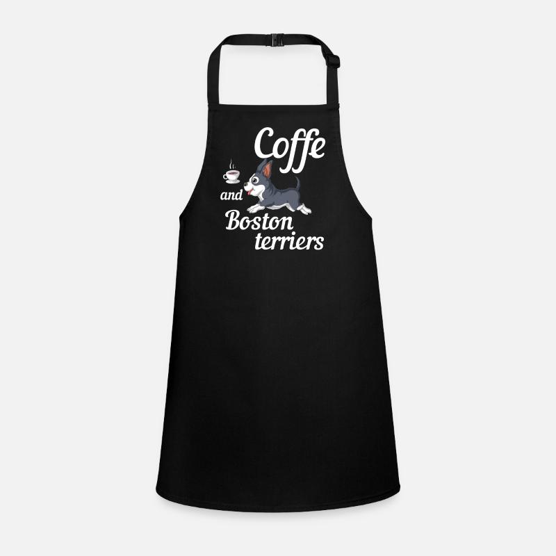 Coffee and Boston Terriers Fun Design Children's Apron