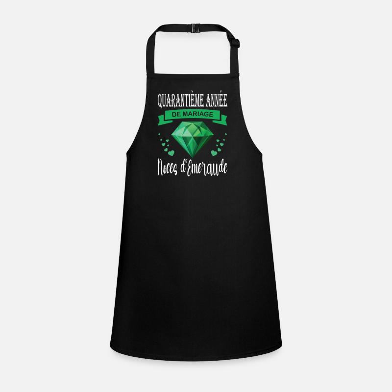 Emerald Wedding 40 Years Couple Children's Apron