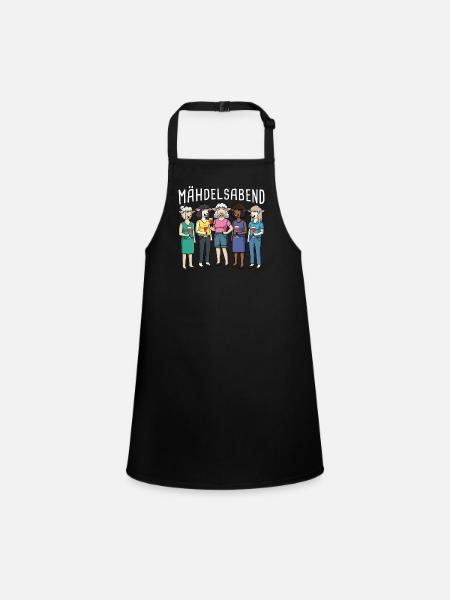 Sheep girls' night sheep wool sheep girls' night - Children's Apron - black - Front