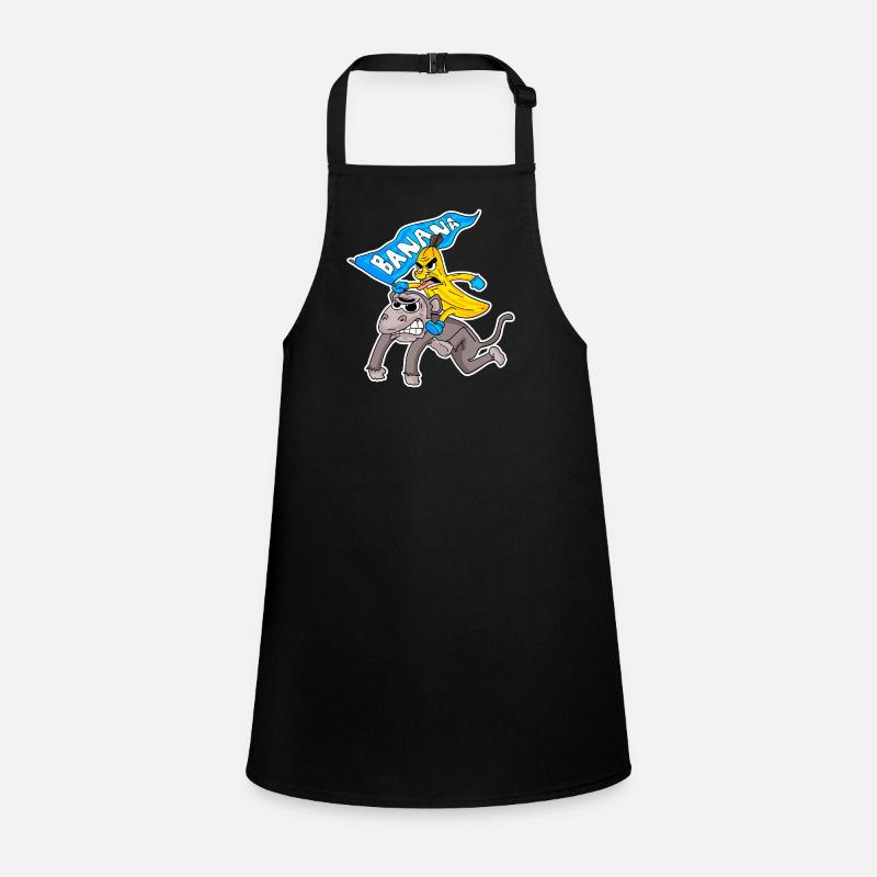 Banana Superhero with Monkey Motifs Children's Apron