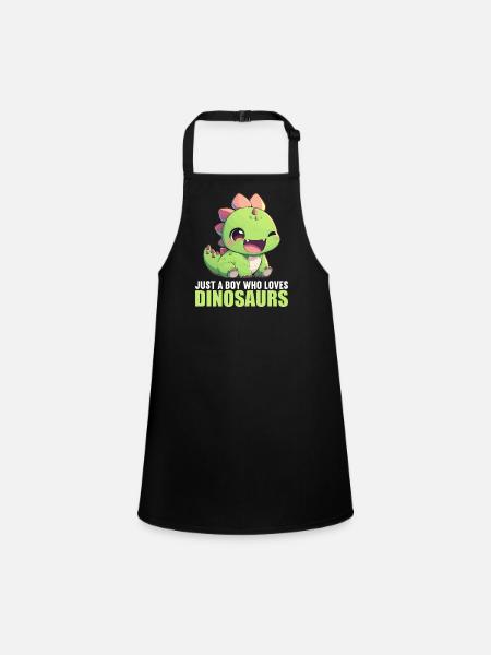 Dino Dinosaure Dinosaure - Tablier Enfant - noir - Devant