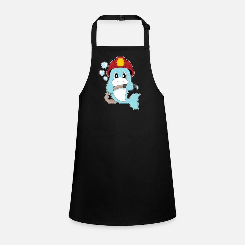 Dolphin fireman fire hose fire department Children's Apron