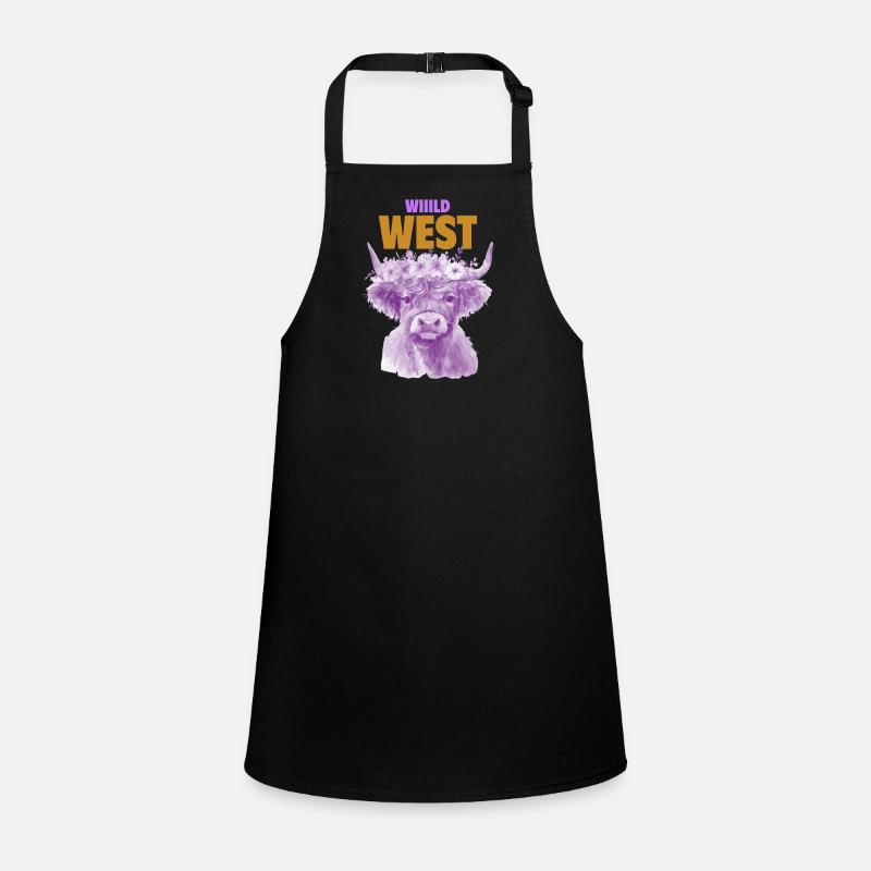 WILD WEST COW VIOLET Children's Apron