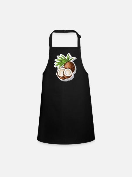 Coconut - Children's Apron - black - Front