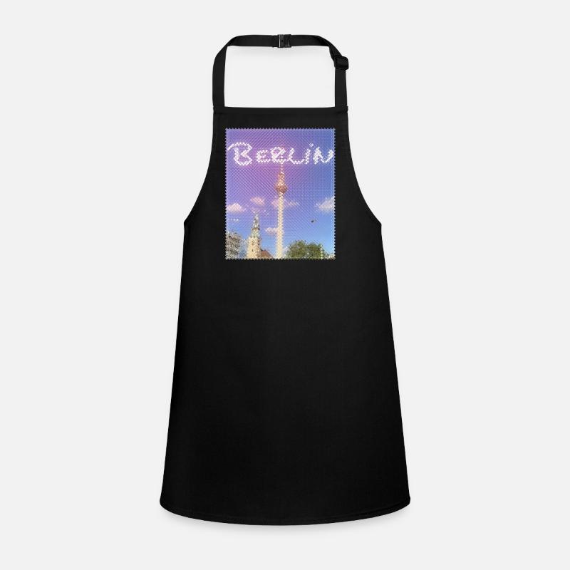Berlin TV Tower Neon Design Children's Apron