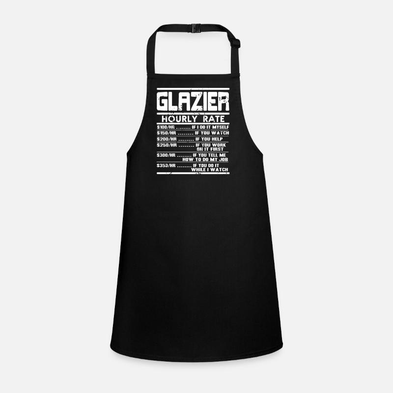 Glazier Hourly Rate Funny Glass Work Pricing Chart Children's Apron