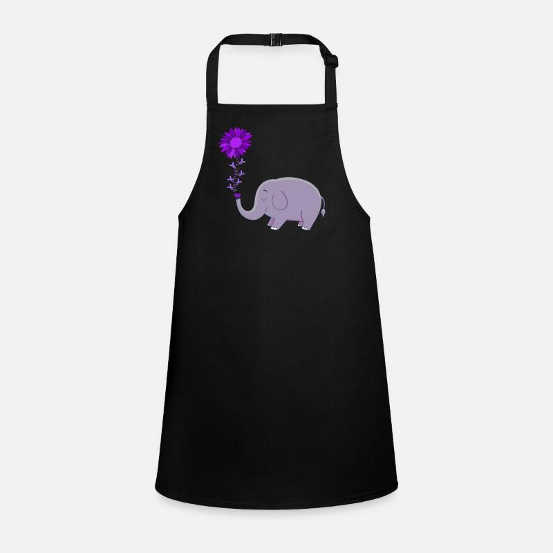 Cute Elephant Flower Magic Children's Apron
